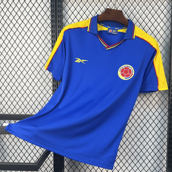 1998 Colombia Retro Away Soccer Jersey Shirt